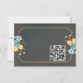 Cartons Réponse Elégante aquarelle florale moderne Mariage de verd (Dos)