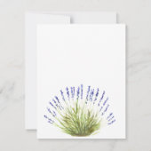 Cartons Réponse Elégante Aquarelle Lavande Herbes Floral Mariage R (Dos)