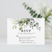 Cartons Réponse Elégante aquarelle Mariage (Debout devant)