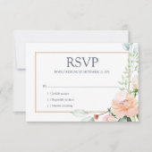 Cartons Réponse Elégante aquarelle rose Floral (Devant)