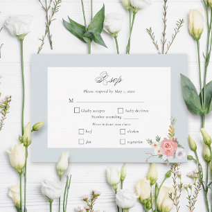 Cartons Réponse Élégante calligraphie florale Pastel Boho