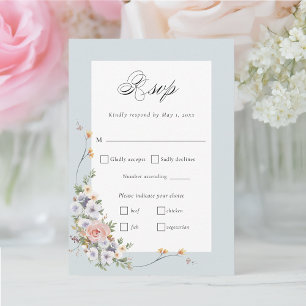 Cartons Réponse Élégante calligraphie florale Pastel Boho