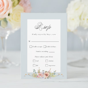 Cartons Réponse Élégante calligraphie florale Pastel Boho
