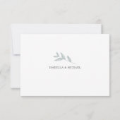 Cartons Réponse Élégante calligraphie Mariage botanique (Dos)