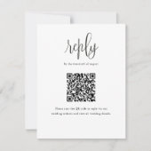 Cartons Réponse Élégante calligraphie moderne QR Code Mariage (Devant)
