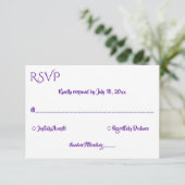 Cartons Réponse Élégante calligraphie simple violet Mandala Mariag (Debout devant)