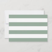 Cartons Réponse Élégante calligraphie verte Détails du Mariage (Dos)