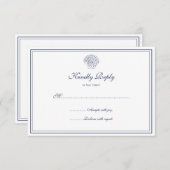 Cartons Réponse Elégante coque bleu foncé (Devant / Derrière)