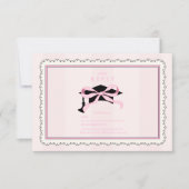 Cartons Réponse Élégante Coquette Rose Coquette Bow Graduation (Devant)