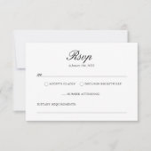 Cartons Réponse Élégante crête de monogramme rose pâle rose (Devant)