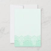 Cartons Réponse Elégante dentelle blanche avec perles mariage à la (Dos)