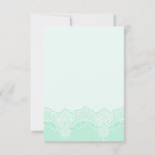 Cartons Réponse Elégante dentelle blanche avec perles mariage à la (Dos)