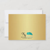 Cartons Réponse Elégante Gold 50th Anniversary Response Card (Dos)