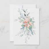 Cartons Réponse Elégante hiver Noël Vacances Aquarelle Floral (Dos)