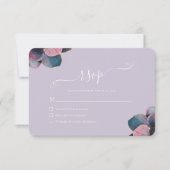 Cartons Réponse Élégante Lavande Bleue Or Purple Hydrangeas (Devant)