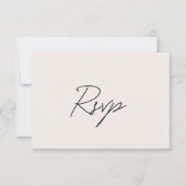 Cartons Réponse Élégante Mariage classique beige (Devant)