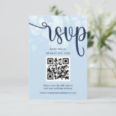 Cartons Réponse Elégante Marine Blue Floral Peony (Debout devant)