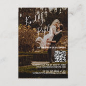 Cartons Réponse Élégante Photo QR Code Mariage moderne (Devant)