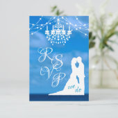 Cartons Réponse Elégante plage Ocean, lustre et Mariage d'été (Debout devant)