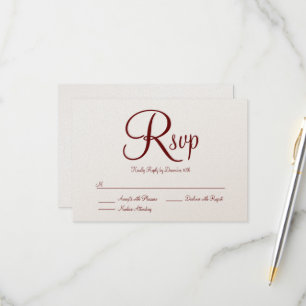 Cartons Réponse Elégante police moderne Bourgogne