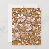 Cartons Réponse Elégante terre cuite victorienne blanc floral (Dos)