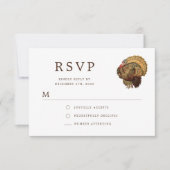 Cartons Réponse Elégante Turquie Vintage Thanksgiving (Devant)