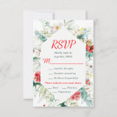 Cartons Réponse Élégante verdure Florale Mariage d'hiver Choix de  (Devant)