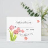 Cartons Réponse Élégantes Tulipes Roses Douces (Debout devant)