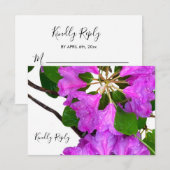 Cartons Réponse Elégants fleurs roses azalées roses (Devant / Derrière)