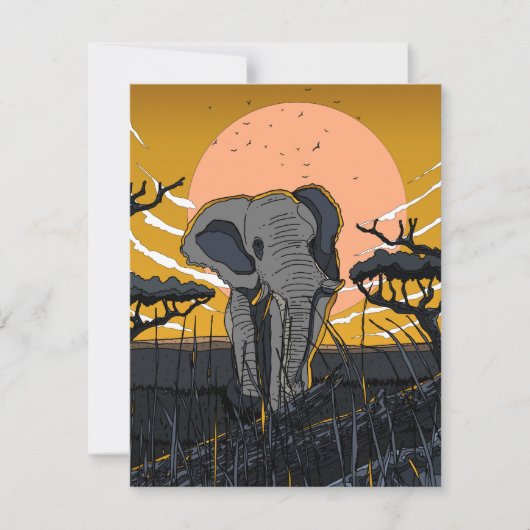Cartons Réponse Eléphant africain (Devant)