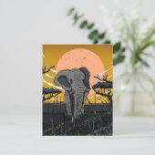 Cartons Réponse Éléphant d'Afrique (Debout devant)