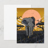 Cartons Réponse Éléphant d'Afrique (Devant / Derrière)