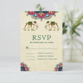 Cartons Réponse Éléphants traditionnels Mariage indien (Debout devant)