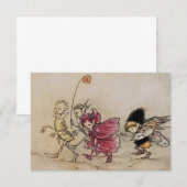 Cartons Réponse « Elfes » Illustrations de fées par Arthur Rackham (Devant / Derrière)