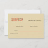 Cartons Réponse ELLIE Retro Bold & Modern Typography Mariage (Dos)