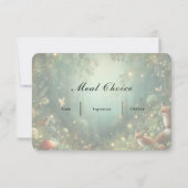 Cartons Réponse Emerald Green Enchanted Forest Wedding (Dos)