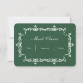 Cartons Réponse Emerald Green Enchanted Forest Wedding (Dos)