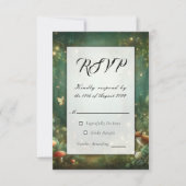 Cartons Réponse Emerald Green Mariage forestier enchanté (Devant)