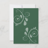 Cartons Réponse Emerald Green Mariage forestier enchanté (Dos)