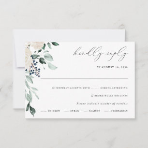 Cartons Réponse Emerald Greenery Mariage élégant