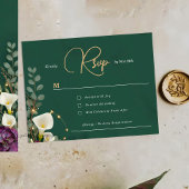 Cartons Réponse Emerald & Ivory Botanical Elegance Wedding