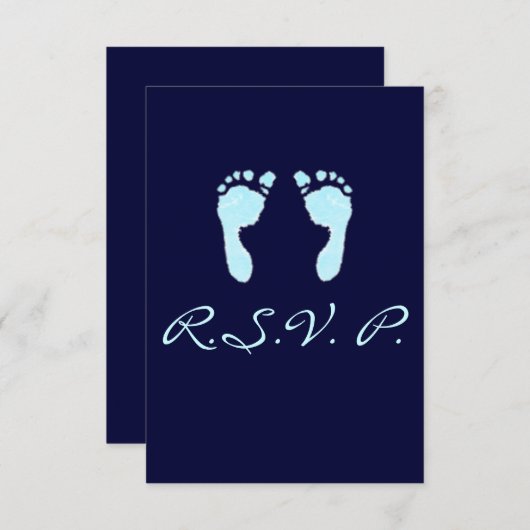 Cartons Réponse Empreintes bébé (Garçon) (Devant / Derrière)