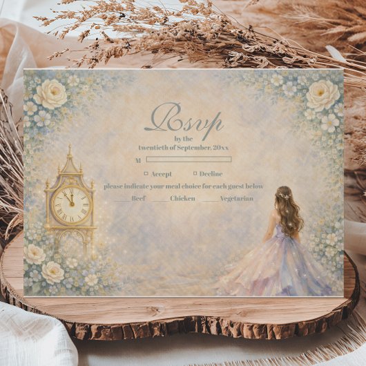 Cartons Réponse Enchanted Fairytale Garden Quinceañera