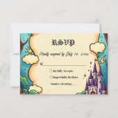 Cartons Réponse Enchanted Forest Castle Woodland Fairytale Wedding (Devant)