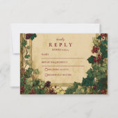 Cartons Réponse Enchanted Ivy Greenery Mariage (Devant)