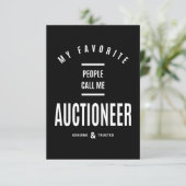 Cartons Réponse Enchère Travail Titre du travail Cadeau (Debout devant)