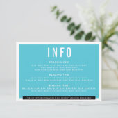 Cartons Réponse ENCLOS DÉTAIL fun bold block black turquoise (Debout devant)