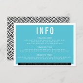 Cartons Réponse ENCLOS DÉTAIL fun bold block black turquoise (Devant / Derrière)