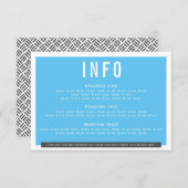 Cartons Réponse ENCLOS DÉTAIL fun bold block charcoal grey aqua (Devant / Derrière)