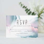 Cartons Réponse Encre liquide moderne turquoise et blanc Rose (Debout devant)